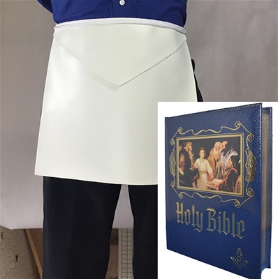 Master Mason Set -  Larger Bible & Apron