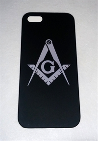 Black iPhone 5 case w/ Silver Masonic emblem